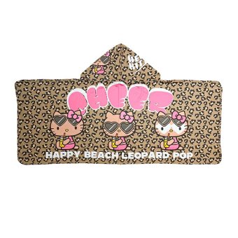 サンリオ 日焼けキティ 冷感タオルポンチョ ブラウン/レオパード プール用品 Sanrio