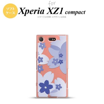 【SO02K】【スマホケース/スマホカバー】【エクスペリア XZ1】SO02K スマホケース Xperia XZ1 Compact SO-02K カバー エクスペリア XZ1 花柄・サクラ 青 nk-so02k-tp059【メール便送料無料】