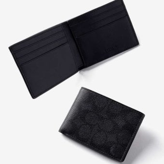 コーチ COACH WALLET ウォレット 923 シグネチャー 二つ折り財布 メンズ 財布