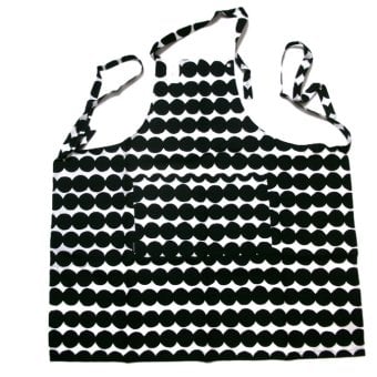 マリメッコmarimekko  エプロン 067316-190 ラシィマット　ブラック/ホワイト【キッチン　エプロン　プレゼント　贈り物　母の日　】【御結婚御祝・内祝・新築御祝・還暦御祝・御礼・寿・ギフト包装可能】
