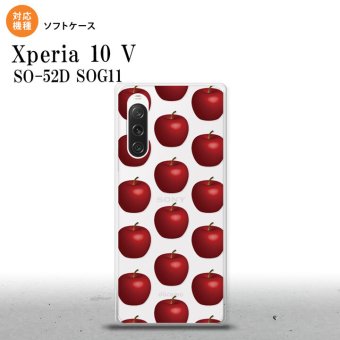 Xperia10V Xperia10V スマホケース 背面ケースソフトケース りんご 林檎 赤 2023年 7月発売 nk-xp105-tp048