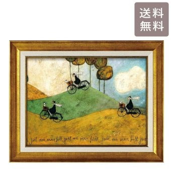サムトフト ジャスト ワンモア ヒル ST-08032 送料無料 アートフレーム 絵 絵画 海外 犬 動物 自転車 山 イヌ dog サム トフト