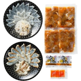 二種のふく刺し食べ比べとふく漬け丼(2人前) (S1164) [お中元][お歳暮] ※送料無料(北海道・沖縄・離島への配送不可)