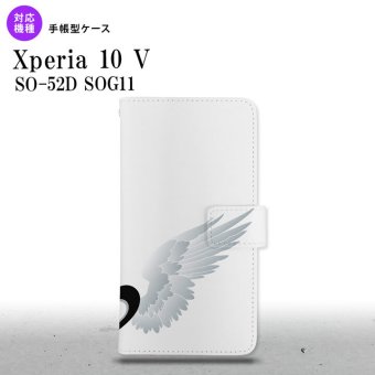 Xperia10V Xperia10V 手帳型スマホケース カバー 翼 ペア 左 白 2023年 7月発売 nk-004s-xp105-dr788