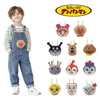アンパンマン ミニポシェット ショルダー 斜め掛け かばん カバン 普段使い 使いやすい キャラクター キッズ ギフト プレゼント ばいきんまん anv1301