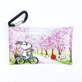 スヌーピー ジョークール 桜並木 クリアマルチケース(S) SNOOPY