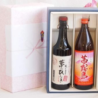 プレミアム焼酎 夢のひとときギフトボックス ５年熟成長期貯蔵麦焼酎夢のひととき30°(大分県)720ml芋焼酎茜霧島25°(宮崎県)900ml