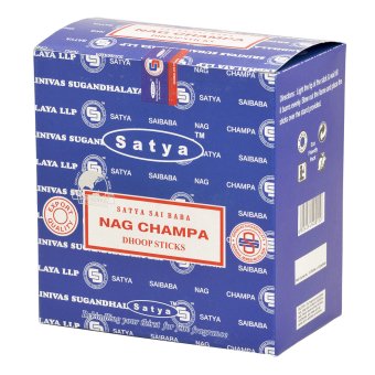サティヤ SATYA インド香 ドゥープスティックタイプ 芯棒なし SATYA SAI BABA NAG CHAMPA サティヤ サイババ ナグチャンパ 1ケース(12箱入り) 約144本 セット