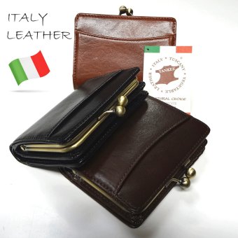 【イタリーレザー】がま口ショートウォレット【送料無料】