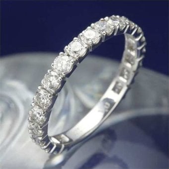 指輪 プラチナ Pt900 1.0ct ダイヤモンド エタニティリング 15号 ダイヤリング 天然石 華やか 豪華 記念日 ギフト プレゼント レディース