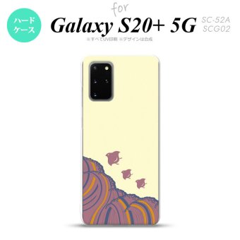 SC-52A SCG02 Galaxy S20+ 5G スマホケース ハードケース 波鳥 黄 メンズ レディース nk-s20p-1733