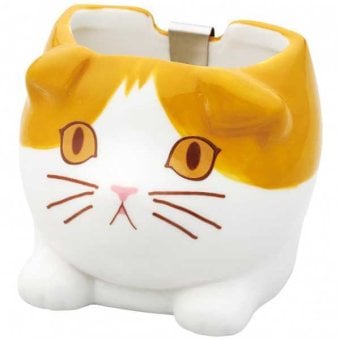 セトクラフト 蚊取り線香入れ ミニ かやり スコティッシュフォールド 猫 雑貨 おしゃれ 陶器 蚊遣り器 蚊取り線香ホルダー 蚊取り線香立て 虫除け 玄関 インテリア 小物 置物 プレゼント ギフト