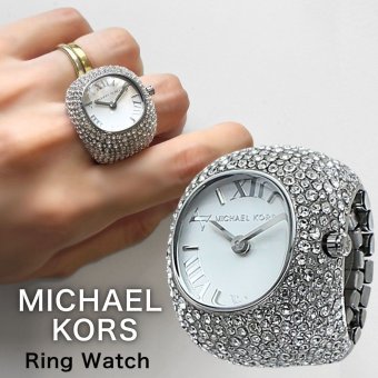 マイケルコース 指輪 レディース リングウォッチ シルバー クリスタル 時計 ウォッチリング アクセサリー リング 指輪時計 蛇腹 伸縮 おしゃれ MICHAEL KORS RYLEE 女性 誕生日 プレゼント ギフト 成人 卒業 入学