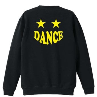 ダンス トレーナー スウェット メンズ レディース ジュニア 裏パイル 練習着 おもしろ 名入れ おしゃれ 文字入れ無料 綿100% キッズ 大きいサイズ 「スマイルダンススター」 アートワークスコウベ 【送料無料】