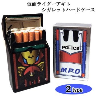 たばこ 仮面ライダー アギト シガレットケース マシントルネイダー ガードチェイサー かっこいい レギュラー タバコケース 85mm 選べる プッシュオープンタイプ おしゃれ 小物入れ ペンギンライター メンズ ギフト プレゼント ブラック ホワイト