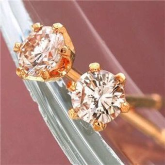 ピアス レディース 18金 K18PG ピンクダイヤモンド 0.1ct ピンクゴールド 両耳用 ダイヤピアス 天然石 希少石 華奢 シンプル アクセサリー ジュエリー 上品 贈り物 プレゼント ギフト