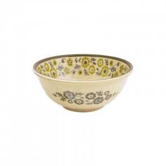 シリアルボウル グリーン co-bo-no コクリコ 花柄 磁器 日本製 おしゃれ ボウル 鉢 レトロ 食器 北欧風 皿 かわいい どんぶり 麺鉢 スープボウル シリアルボウル 深皿 磁器製