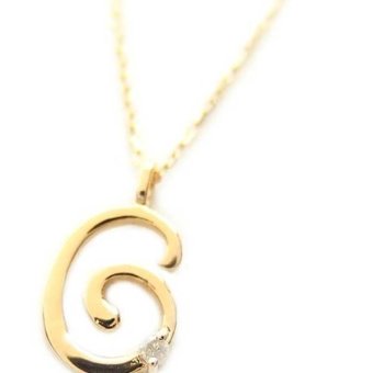 ナンバー ネックレス ダイヤモンド K18 ゴールド 数字 6 ペンダント 一粒 ダイヤネックレス レディース メンズ アクセサリー ジュエリー 18金 華奢 シンプル 誕生日 プレゼント ギフト