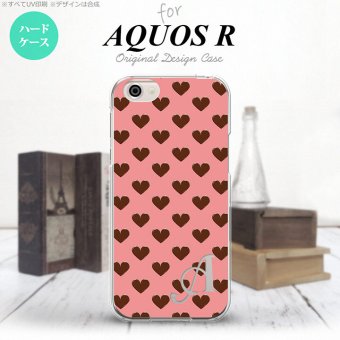 【SH03J】【スマホケース/スマホカバー】【アクオス R】SH03J スマホケース AQUOS R ケース アクオス R イニシャル ハート（B） ピンク nk-sh03j-173ini【メール便送料無料】