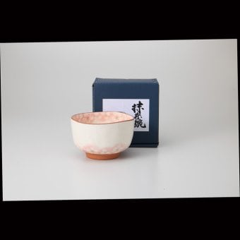 お花畑　ピンク　抹茶碗 陶器 美濃焼 やきものの里から、暮らしを贈ります。　ギフト 食器 セット テーブルウェア