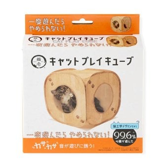 猫壱 キャットプレイキューブ 木目柄