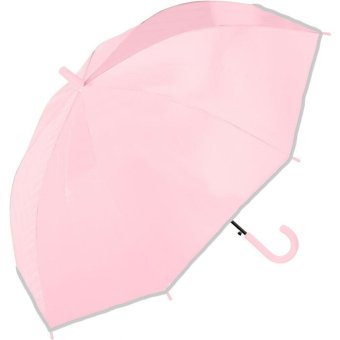 傘 子供用 長傘 55cm 晴雨兼用 UVカット 無地 パウダーピンク 通学 小学生 中学生 キッズ 女の子 男の子 紫外線対策 熱中症対策 雨傘 日傘 軽量 シンプル 953-001
