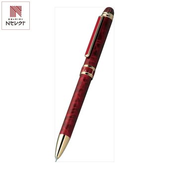 プラチナ 多機能ペン ダブルアクションR3マーブル レッド 複合ペン 筆記具 ボールペン シャープペン【北海道・沖縄県・離島 配送不可】