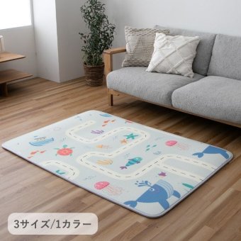ラグ カーペット 敷物 『BD地図』 100×150cm ヴィンテージスタイル スリップ防止 台所 家 床 居間 教育用 プレイマット 面白い