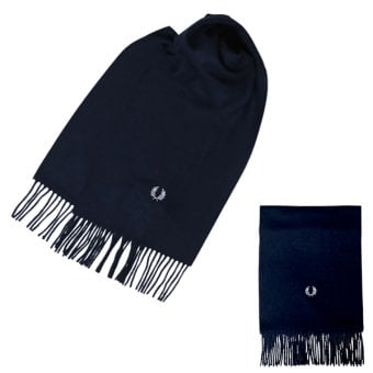 フレッドペリー FRED PERRY マフラー Plain Woven Scarf c3320-608 ユニセックス NAVY ネイビー
