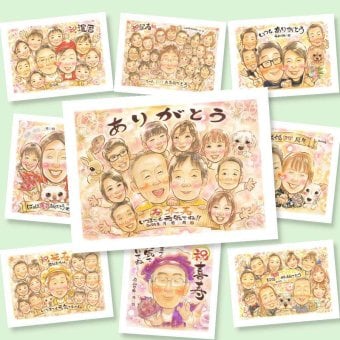 傘寿祝いの記念に、似顔絵の記念品を贈りませんか。下書き確認あり。修正無料で納得の表情になるまで調整します。 似顔絵 傘寿 ギフト 名入れ 手描き プレゼント 贈り物 傘寿祝い 記念 長寿 お祝い 大人数 祖父母 おじいちゃん おばあちゃん 下書き確認 修正無料 名入れ かわいい 一生もの 親孝行 サプライズ 敬老の日 長寿祝い 80歳 親孝行 披露宴 クリスマス 贈答品 お祝い返し 色紙 イラスト