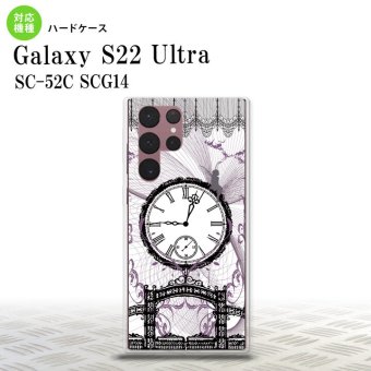 SC-52C SCG14 Galaxy S22 Ultra スマホケース 背面ケース ハードケース 時計 妖精 黒 メンズ レディース nk-s22ul-1256