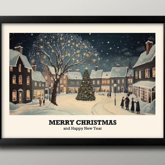 日本製 メリー クリスマス Xmas Christmas サンタクロース ビンテージイラスト A3 サイズ ポスター アート おしゃれ 絵画 インテリア 北欧 イラスト マット紙 艶消し アートパネル 額 フレーム デザイン 壁掛け ギフト 新築祝い ディスプレイ  速達 送料無料