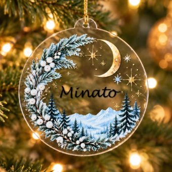 【名入れ】アクリル クリスマス オーナメント ツリー ギフト プレゼント 贈り物 透明 飾り 装飾 記念 記念日 インテリア 雑貨 冬 男の子 女の子 ペット 男性 女性 オーダーメイド