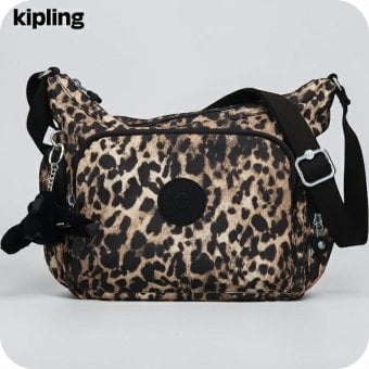 キプリング ショルダーバッグ レディース ブランド Kipling ガブ S ロゴ ワンポイント 総柄 ヒョウ・レオパード KI6607-6JP Wild Leopard