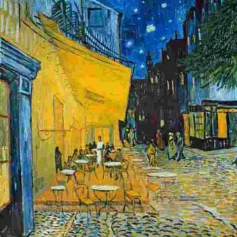 名画シリーズ ゴッホ 夜のカフェテラス トレシー クロス 24×19cm メガネ拭き 眼鏡拭き クリーニングクロス スマホクリーナー 日本製 極細繊維 芸術品 アート雑貨 ギフト プレゼント