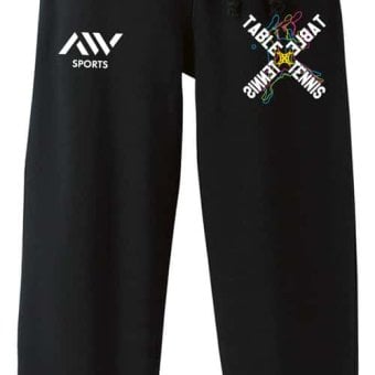 卓球 スウェットパンツ メンズ レディース 裏パイル スエット ルームウェア スポーツ ジャージ 綿100 長スボン 名入れ おしゃれ 文字入れ無料 「ネオンスタイルのクロスTABLETENNIS」 アートワークスコウベ 【送料無料】