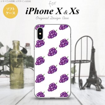 【iPhoneX】【スマホケース/スマホカバー】【アイフォンX】iPhoneX スマホケース カバー アイフォンX ぶどう・グレープ 白 nk-ipx-tp182【メール便送料無料】