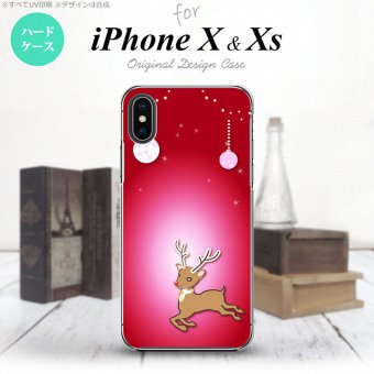 【iPhoneX】【スマホケース/スマホカバー】【アイフォンX】iPhoneX スマホケース カバー アイフォンX トナカイ 赤 nk-ipx-645【メール便送料無料】