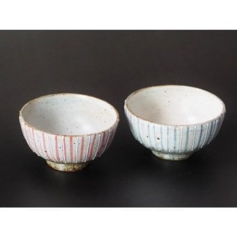 茶碗 飯碗 夫婦茶碗 ご飯茶碗 茶わん 九谷焼 陶器 十草 相川志保 組飯碗 ペア 2客セット 和食器 夫婦 ゆのみ ギフト 贈り物 日本製