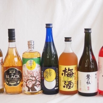 豪華梅酒7本セット(芋焼酎仕込五代梅酒(鹿児島) 赤しそ赤い梅酒(和歌山) 樽熟梅酒天空の月(大分) 梅酒 鶯の杜(奈良) 芳醇ブランデー仕立チョーヤ梅酒 無添加上等梅酒(鹿児島) 緑茶梅酒(和歌山)) 720ml×7本