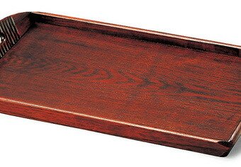 15.0木彫長手盆　拭漆（Ｒ）