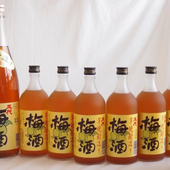 梅酒7本セット(芋焼酎仕込五代梅酒(鹿児島)) 1800ml×1本 720ml×6本