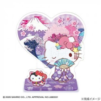 ビバリー アクスタポップ サンリオ ハローキティ JAPAN アクリルスタンド パズル 32ピース 立体パズル インテリア 雑貨 キャラクター グッズ ギフト プレゼント SP-041 サンリオ正規ライセンス品