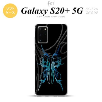 SC-52A SCG02 Galaxy S20+ 5G スマホケース ソフトケース ピンスト 黒 青 メンズ レディース nk-s20p-tp1242