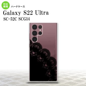 SC-52C SCG14 Galaxy S22 Ultra スマホケース 背面ケース ハードケース レース A 黒 メンズ レディース nk-s22ul-722