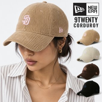 ニューエラ コーデュロイ キャップ NEW ERA 9TWENTY Corduroy レディース メンズ SD NY LA パドレス ヤンキース ドジャース MLB メジャーリーグ 帽子 秋冬 おしゃれ グレー アイボリー ロゴ サイズ調整 15137225 15137244 15137245 15137282 正規品 ブランド 男女兼用