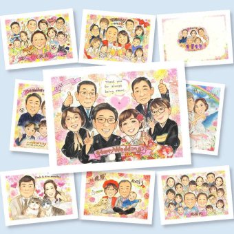 結婚のプレゼントに、贈る人の気持ちも伝わる一枚です。下書き確認ができるので、安心して贈れます。 結婚祝い プレゼント 似顔絵 贈り物 名入れ ギフト 手描き 結婚 感謝 結婚式 婚礼 挙式 大人数 新婦 新郎 名入れ 修正無料 下書き確認 喜ばれる サプライズ 親孝行 そっくり 披露宴 結婚式 入籍 一生もの ホワイトデー 家族 ハロウィン 節目 還暦祝い 卒寿祝い 同窓会 大量注文 長寿祝い