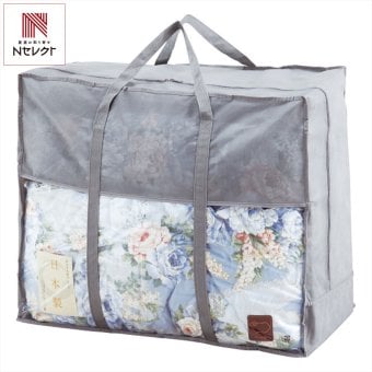 日本製 ウール50％混 合掛けふとん ブルー ギフト 掛け布団 国産 合掛け布団 寝具 ウール混 布団