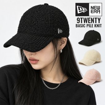 帽子 ボア キャップ ニューエラ NEWERA 9TWENTY Pile Knit new era パイルニット レディース もこもこ 冬 おしゃれ 白 ホワイト ピンク 黒 ブラック 無地 シンプル ブランド 正規品 15137315 15137316 15137317 ユニセックス サイズ調整 ふわふわ 柔らかい カジュアル