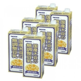 マルサン 国産大豆の無調整豆乳 1L 6本 セット 豆乳 1000ml 無添加 大豆イソフラボン 飲み比べ 健康飲料 朝食 料理 飲料 豆乳鍋 豆乳スープ 豆乳ドリンク
